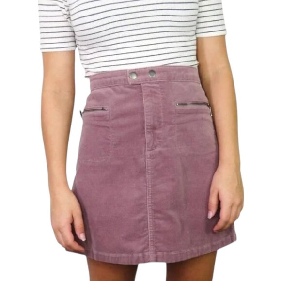 Mossimo Supply Co. Purple Corduroy Mini Skirt Size 8 - Picture 1 of 4